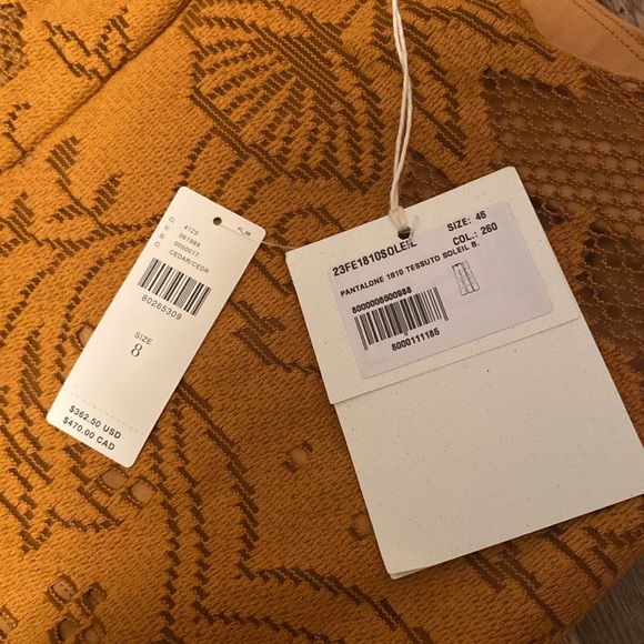 Beatrice Anthropologie Pants Pantalone Tessuto Soleil Size 8 - Picture 6 of 9